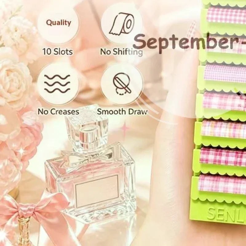 10-Compartment 3D Printing Nail Transfer Paper Storage Box Portable Qme