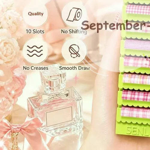 10-Compartment 3D Printing Nail Transfer Paper Storage Box Portable Qme
