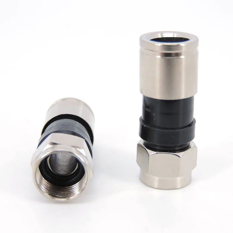 30 Pcs RG6 F Type Compression 2.7cm Snap Seal Plug Connector For Sky Satellite Virgin Cable L1 Qme