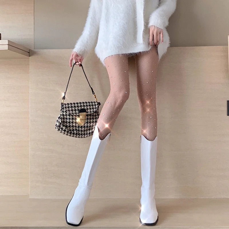 Sexy Fishnet Stockings Black Lolita Body Socks Kawaii Long Fish Net Qme K-16 one size