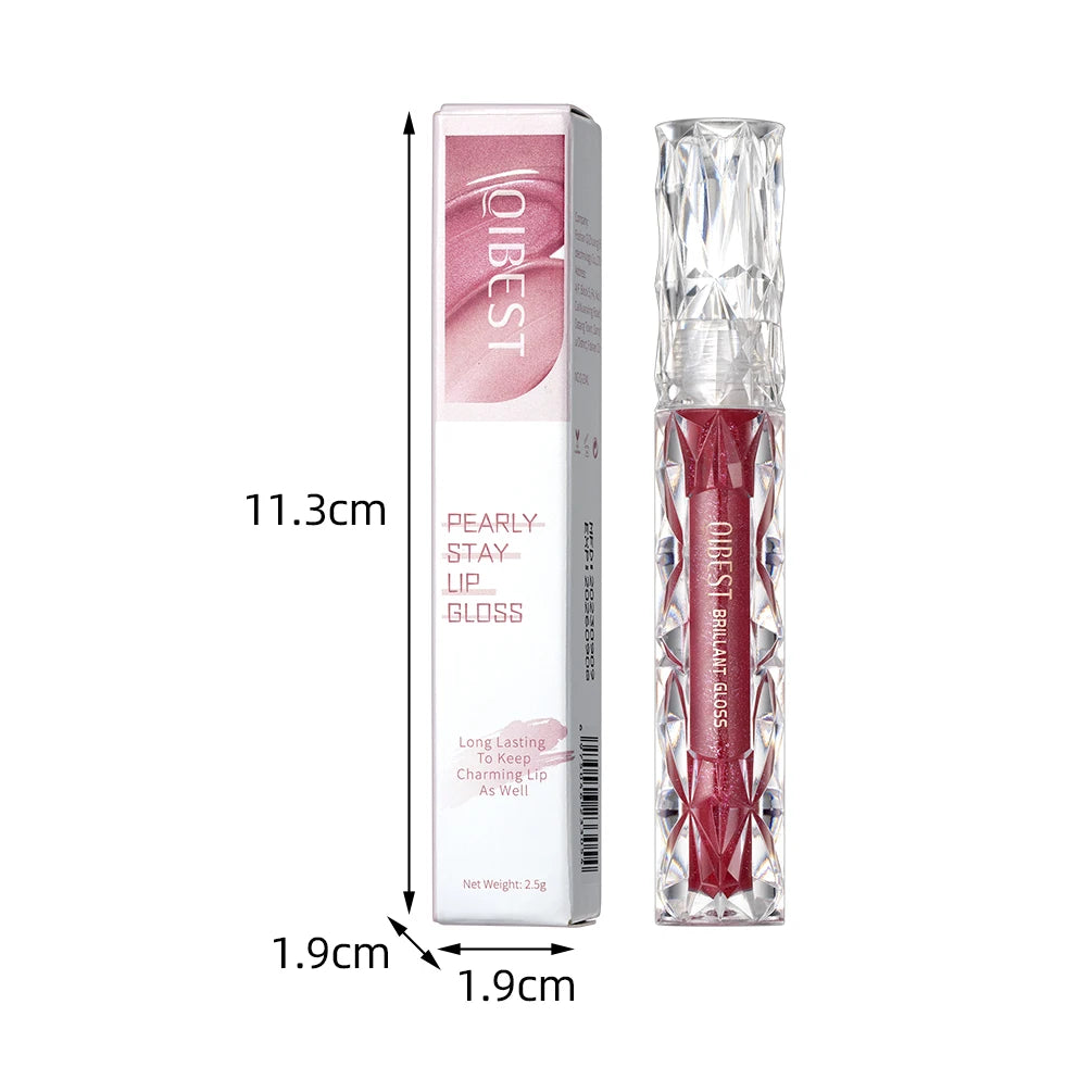QIBEST Waterproof Diamond Shimmer Glitter Lipgloss Matte Liquid Lipstick Shiny Pearl Lip Glaze Long Lasting LipTint Women Makeup Qme