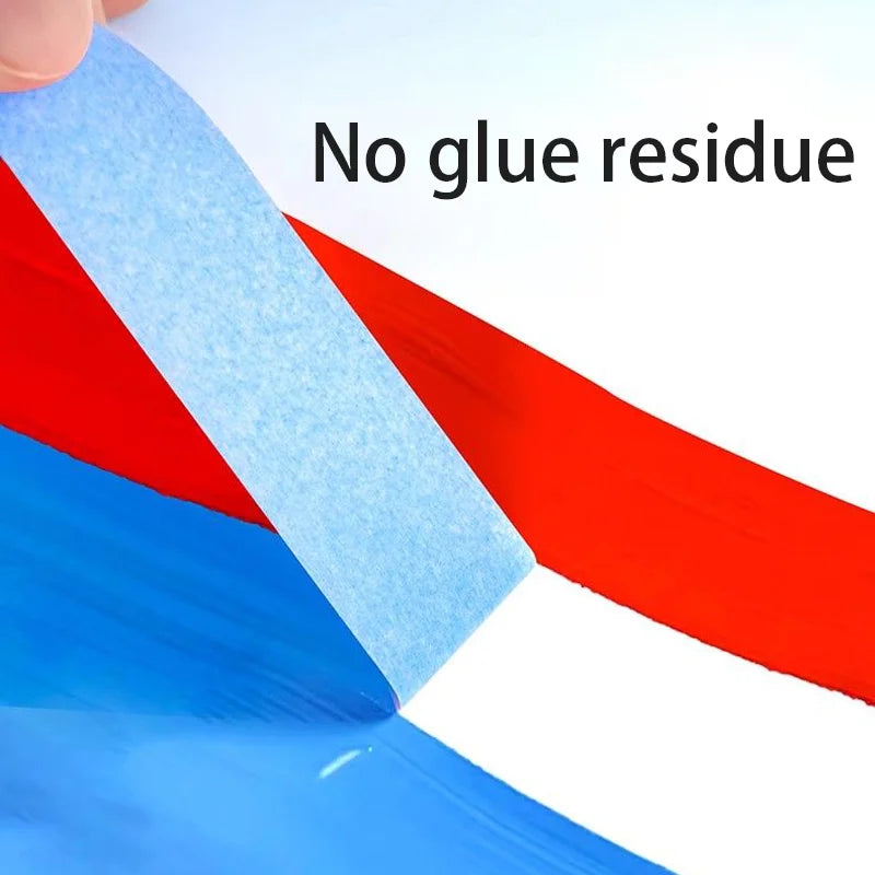 1.2cm Blue Painter Masking Tape For Painting Edges Trim Wall Ceiling Finishing Clean Trim Edge Painter's Tape Residue Free Qme