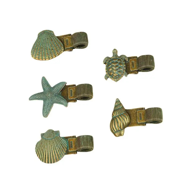 Vintage Sea Turtle Metal Pen Clip Spring Loaded Cute Design Holder Qme