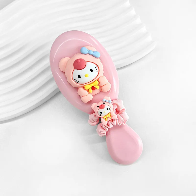 Hello Kitty Kuromi Air Cushion Comb Hair Tie Compact Portable Stylish Qme