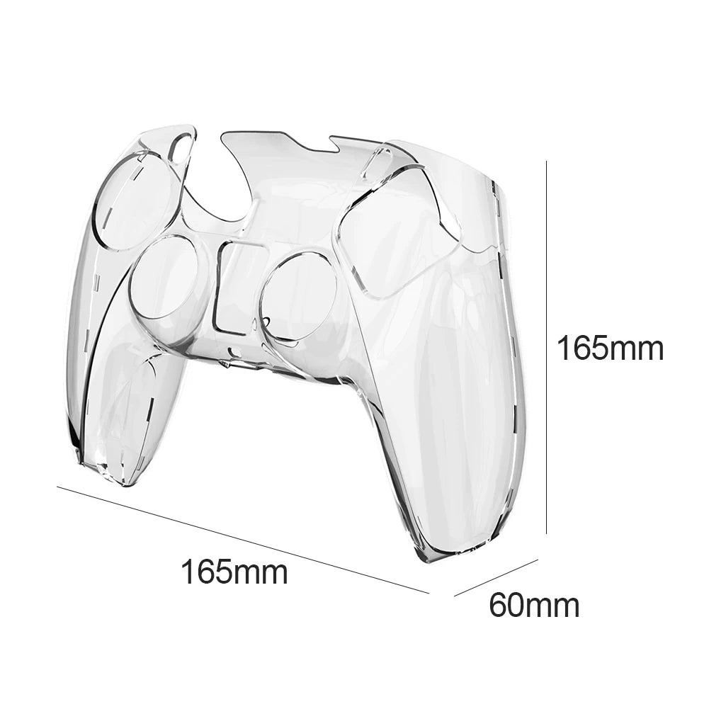 For PS5 Clear PC Cover Ultra Slim Protector Case for PS5 Controller Qme