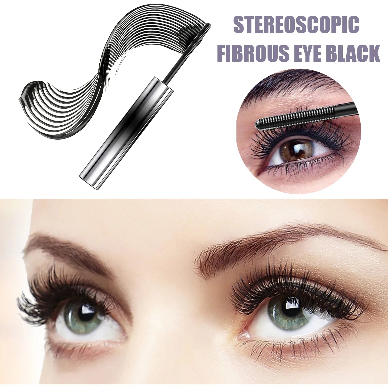 Curling Mascara Thick Waterproof Lengthening Black/brown Eyelash Styling Lash Extension Eye Lashes Brush Makeup Eye-Cosmetics Qme