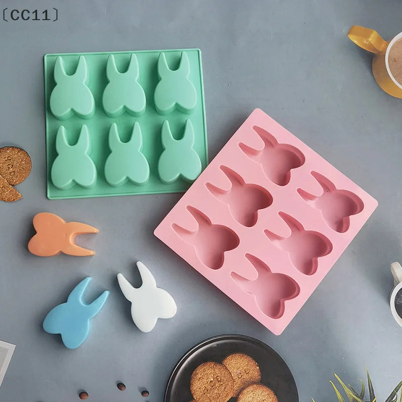 CC11Tooth Shape Silicone Mold 6 Cavity 3D Molar Molds Tray DIY Baking Qme
