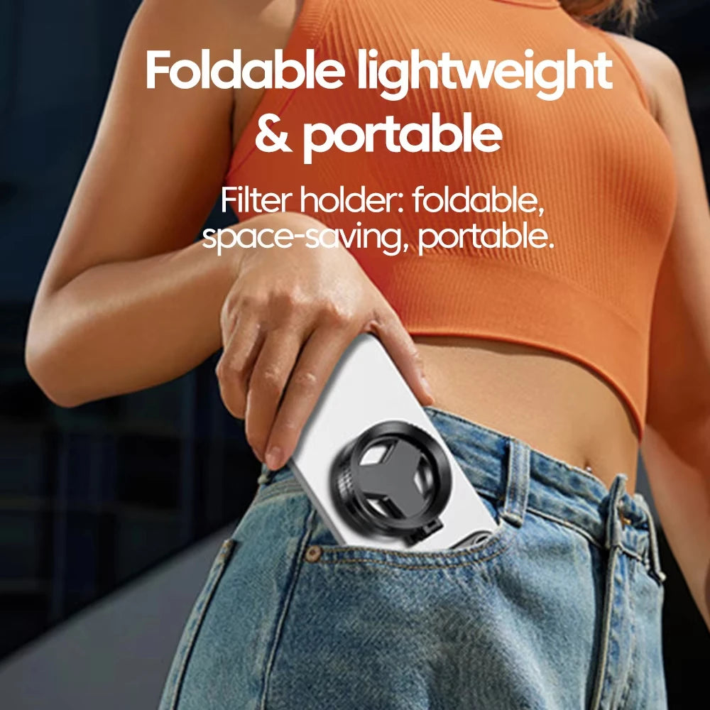 Magnetic Holder Universal CPL Filter Circular Phone Camera Lens Qme