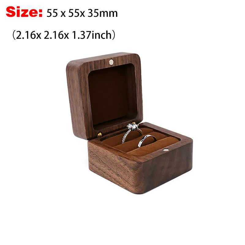 Premium Solid Wood Jewelry Organizer Black Walnut Display Earrings