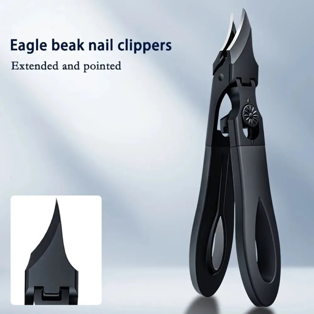 Professional Slanted Nail Clippers Sharp Stainless Steel Wide Opening Qme