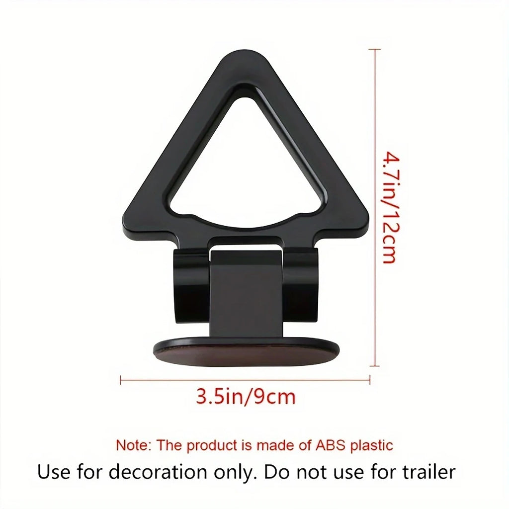 Car Triangle Shaped Tow Hook Decorations Trailer Sticker Exterior ABS Qme