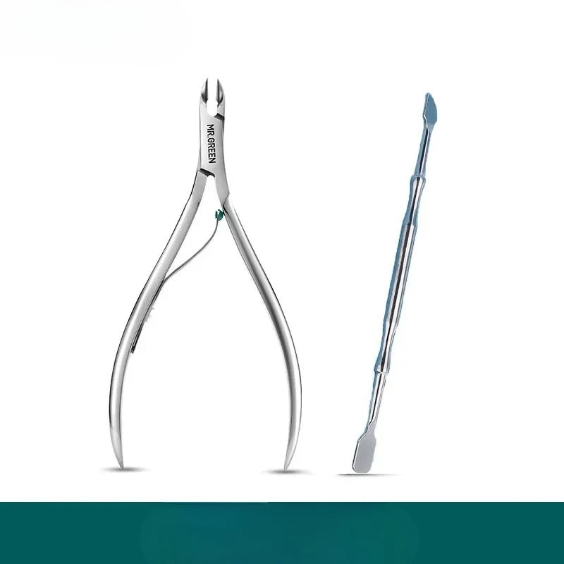 Nail Cuticle Nipper Manicure Scissors Stainless Steel Tweezer Clipper Qme Mr-1038plus