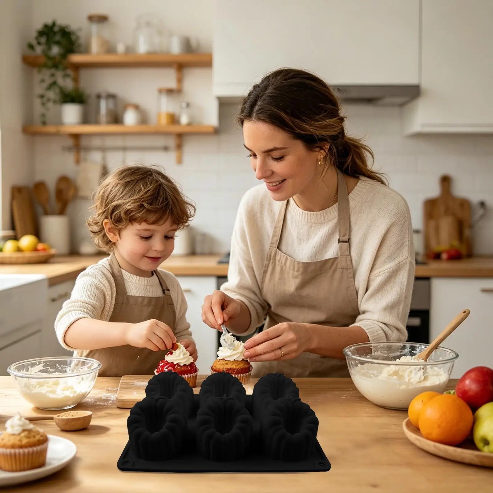 Raspberry Mold 3D Raspberry Shape Cake Decoration Mould 6 Cavity Fruit Pastry Molds for Home Kitchen Baking Pastry Bakery Qme