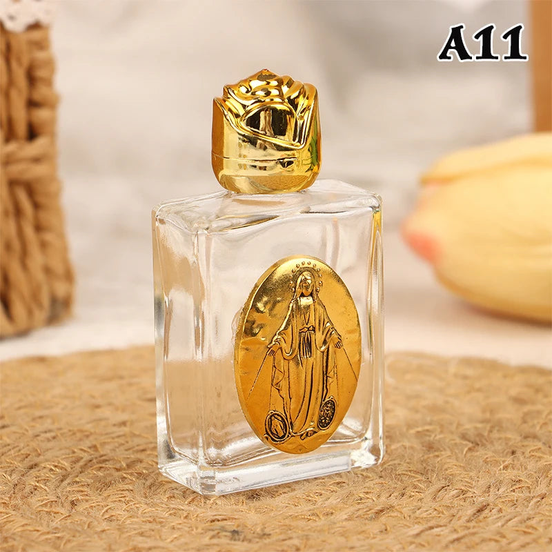 11 Types Glass Holy Water Jesus Bottle Religious Cross Christian Qme A11