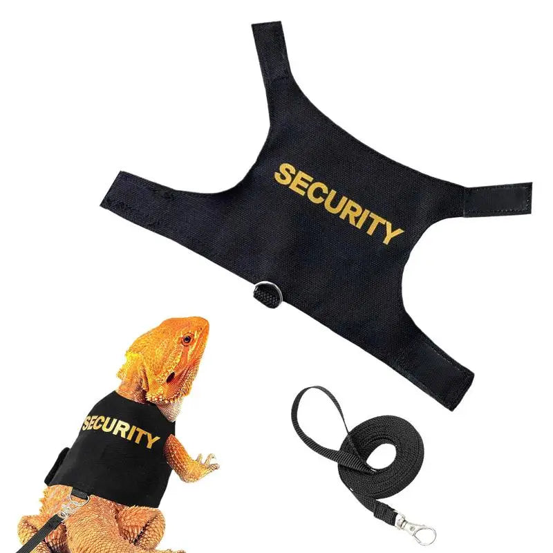 Reptile Lizard Gecko Bearded Dragon Harness and Leash Comfortable Bearded Dragon Clothes for Outdoor Pet Chameleon Supplies Qme