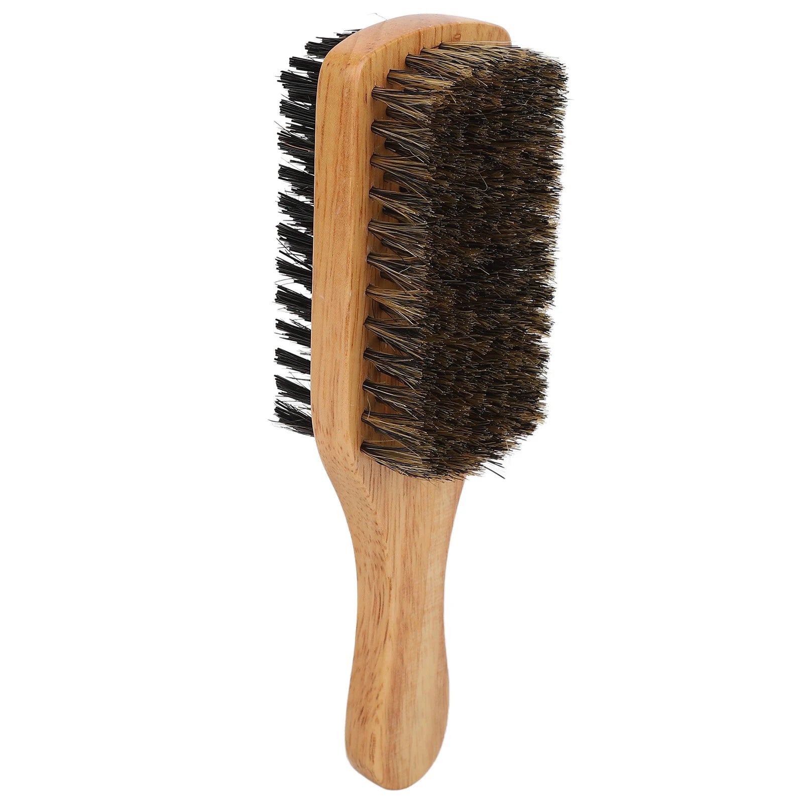 Beard Brush Double Sided Beard Brush Double Sided Beard Brush Imitation Brush with Rubber Wood Handle for Men Qme as pic