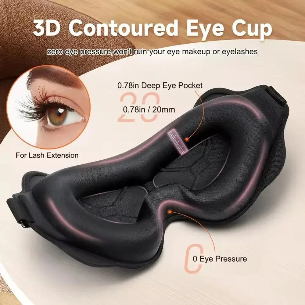3D Sleeping Mask Slaapmasker Night Sleep Patch Portable Eyemask Pad Sleeping Mask Eyepatch Blindfold Light Travel Nap Eye Mask Qme