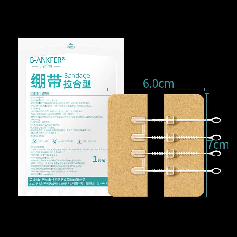 Zipper Tie Wound Closure Patch Sutureless Quick Hemostatic Instant Qme 3