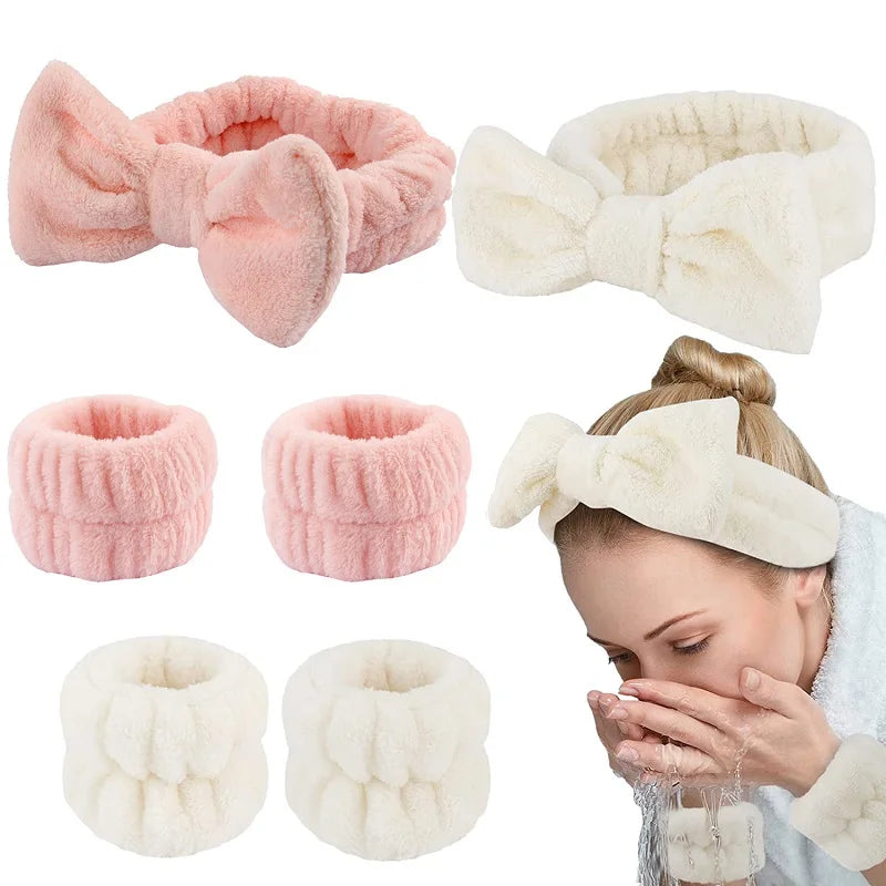 Wash Face Wristband Headband Skin Care Spa Water Absorption Qme