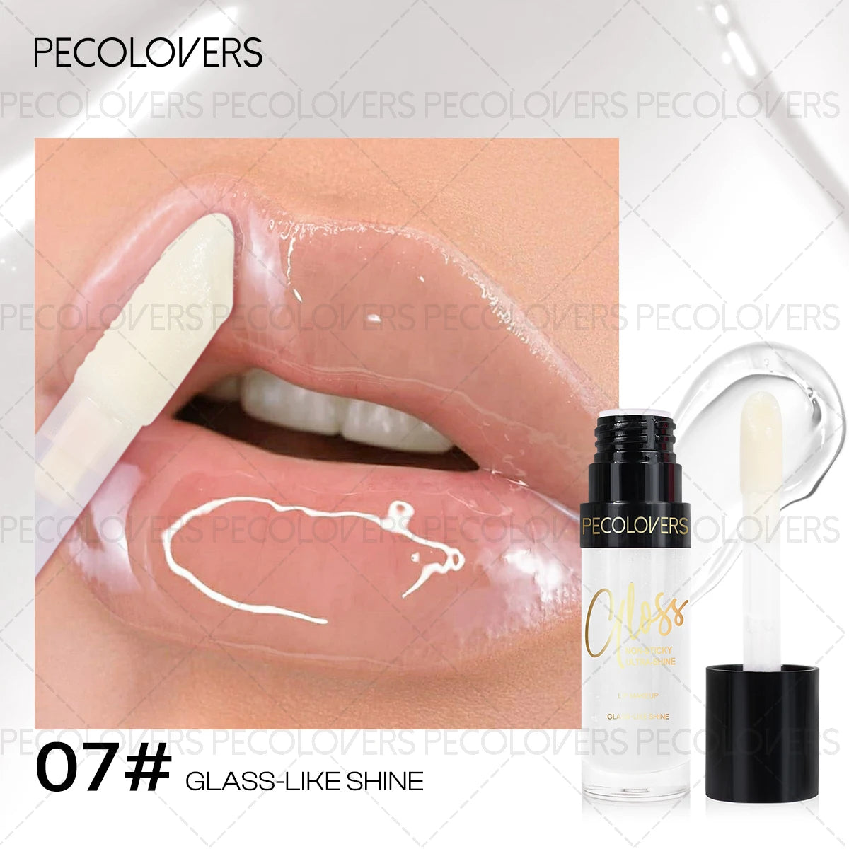 Hydrating Highlight Lip Oil Glaze Silky Moisturizing Gloss Balm Qme 07