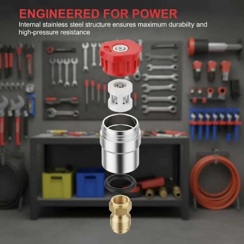 5 1 Quick Connect Garden Pressure Washer Spray Nozzle 0 65 Degree Qme