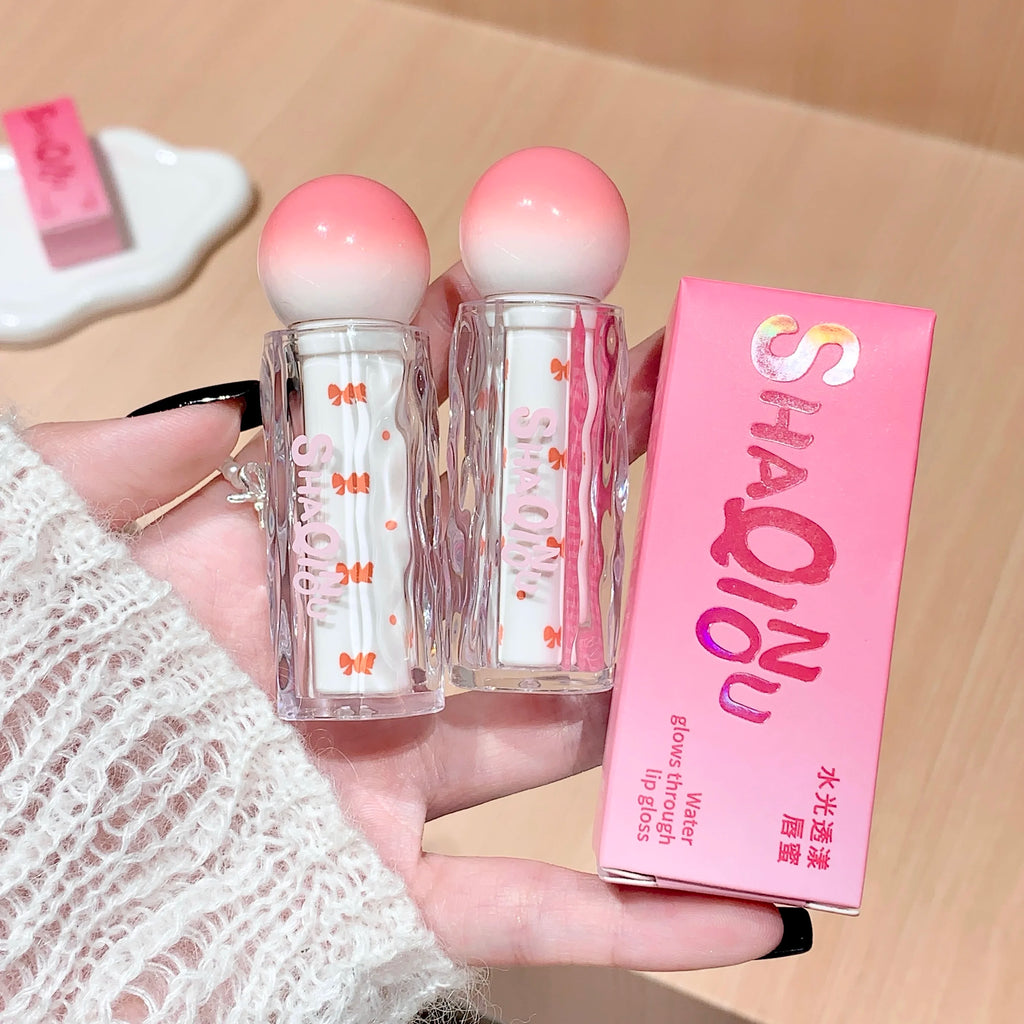 SHAQINUO Watery Lip Gloss Moisturizing Mirror Water Long-lasting Qme