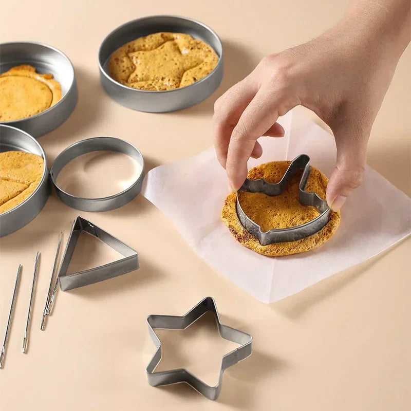 6 Sugar Cookie Cutter Mold Stainless Steel Korean Cookies Game Tools Qme