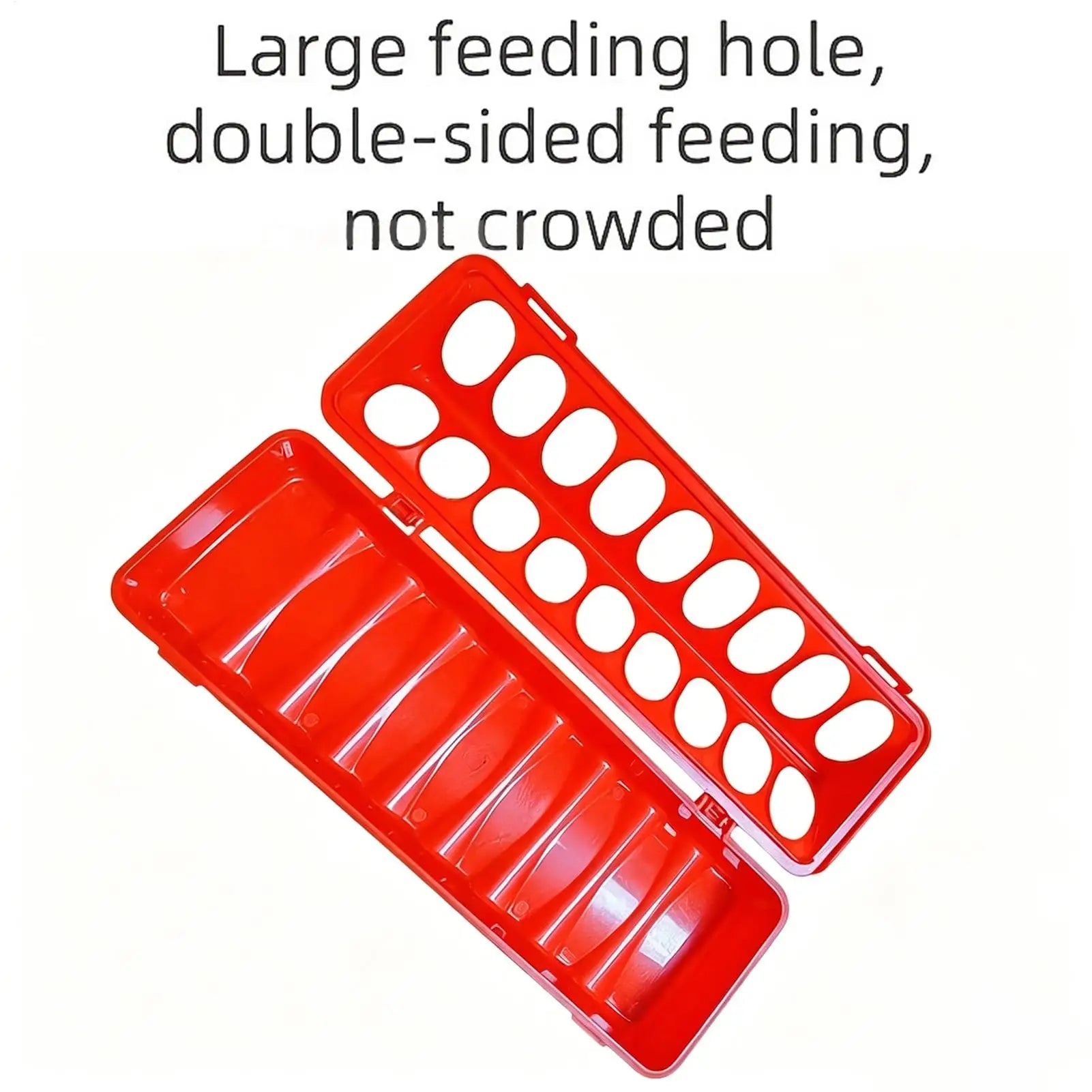 Chicken Feeder Trough Anti-Leak Easy-Fill Animals Bowl Chicken Feeder Anti-waste Drinker For Chicks Ducklings Goslings Quail Qme