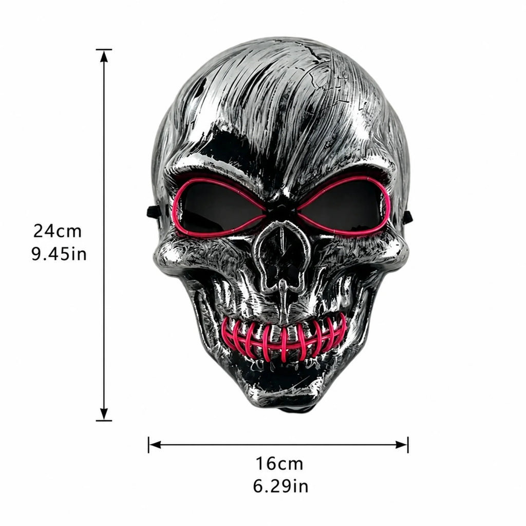 Halloween Skull Stitched Mouth Wire Mask Horror Full Face Cosplay Masquerade Party Costume Accessories Qme