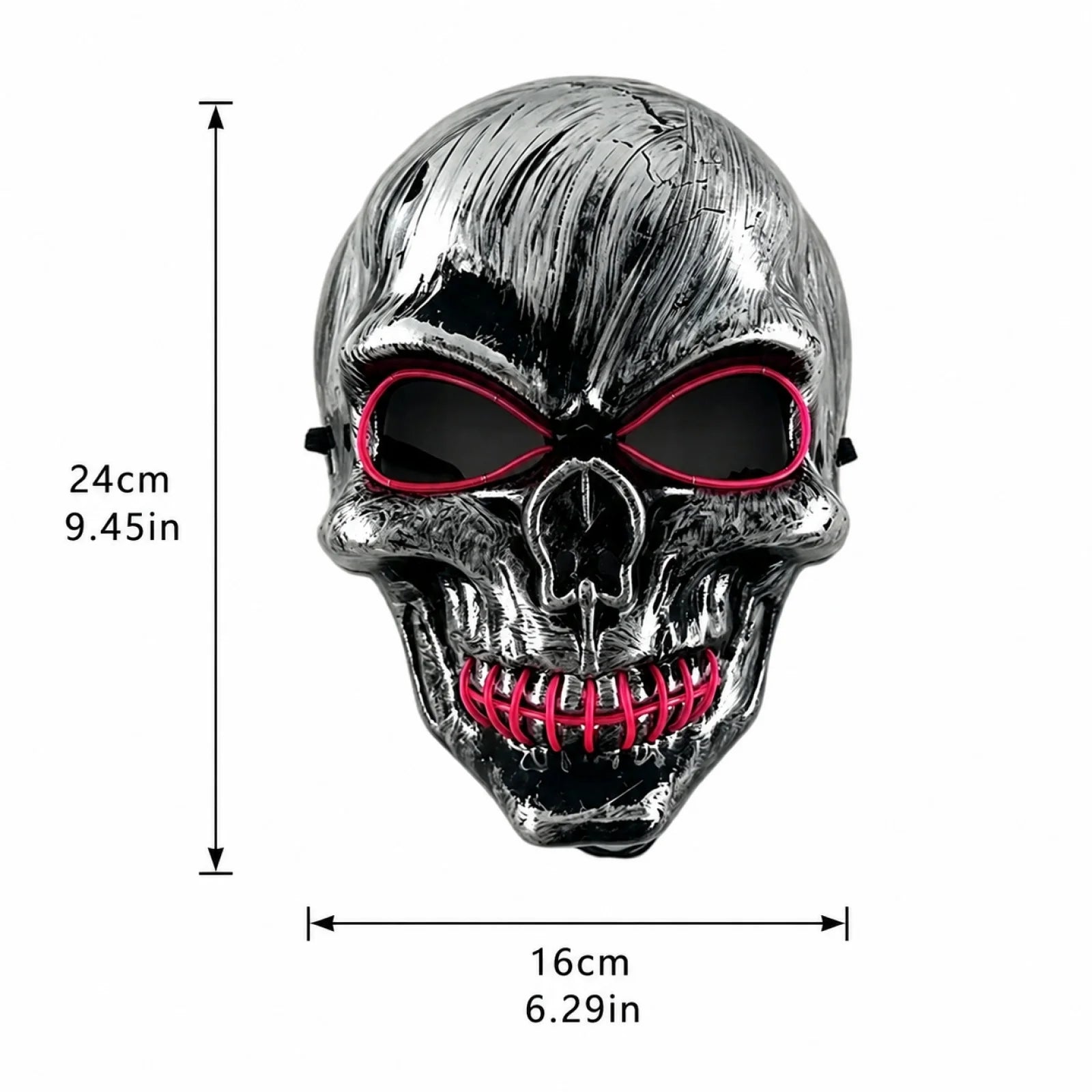 Halloween Skull Stitched Mouth Wire Mask Horror Full Face Cosplay Masquerade Party Costume Accessories Qme