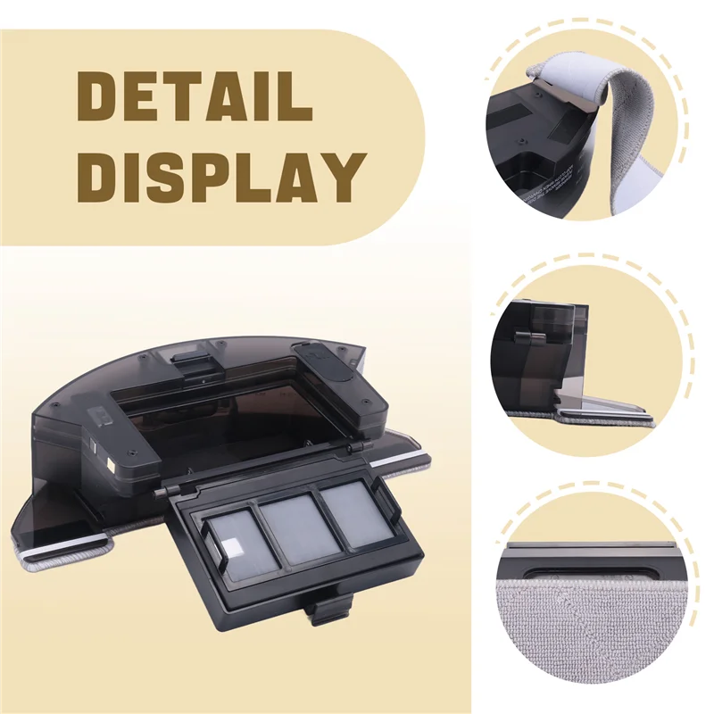 A02F-2 In 1 Vacuum Dust Box For Proscenic M7 Max Conga 999 Vital Vacuum Cleaner Accessory Water Tank Dust Box Set With Cloth Qme