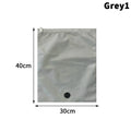 Reusable Hand Roll Vacuum Bags For Travel Waterproof Vacuum Compression Bag Luggage Vacuum Wardrobe Clothing Storage Bag Qme lightgreyS