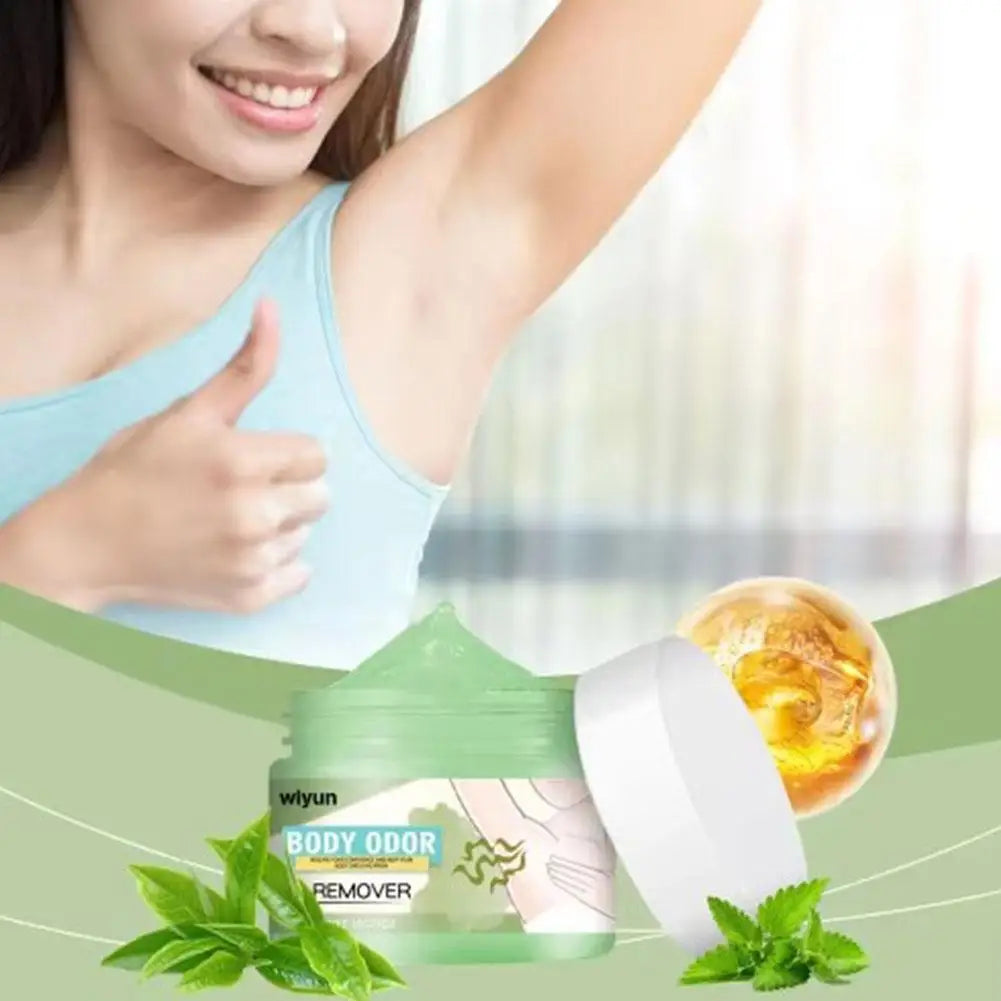 Body Odor Remover Cream Effectively Remove Sweat Refreshing Deodorant Qme