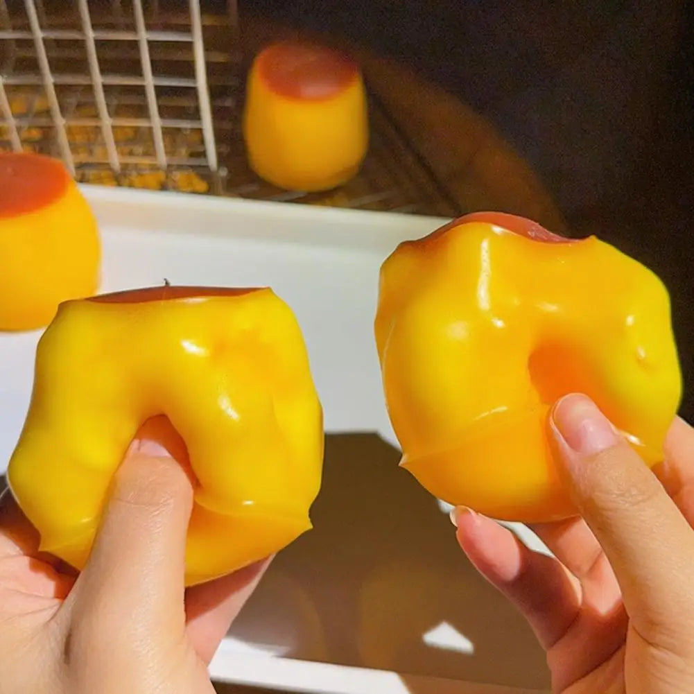 Pudding Handmade Squishy Ball Stress Relief Fidget Toy Soft Squeeze Qme