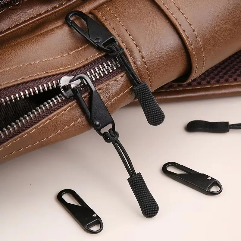 20pcs Replacement Zipper Pulls Black Zipper Pull Cord Extender For Backpacks, Jackets, Luggage, Purses, Handbags Qme
