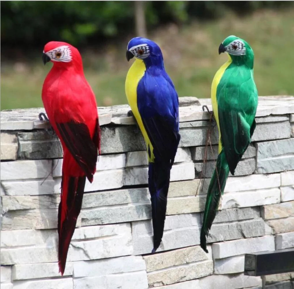 25 Creative Handmade Simulation Parrot Animal Bird Garden Props Qme