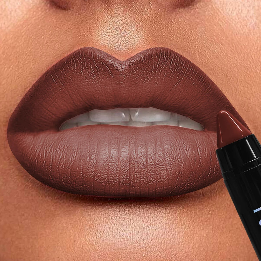 15 Colors Nude Velet Matte Lipstick Pencil Waterproof Long Lasting Qme