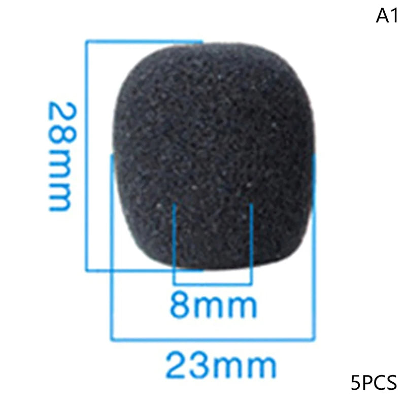 Foam Earphone Mic Cover Microphone Windscreen Headphone Sponge Black Qme 28X23CM