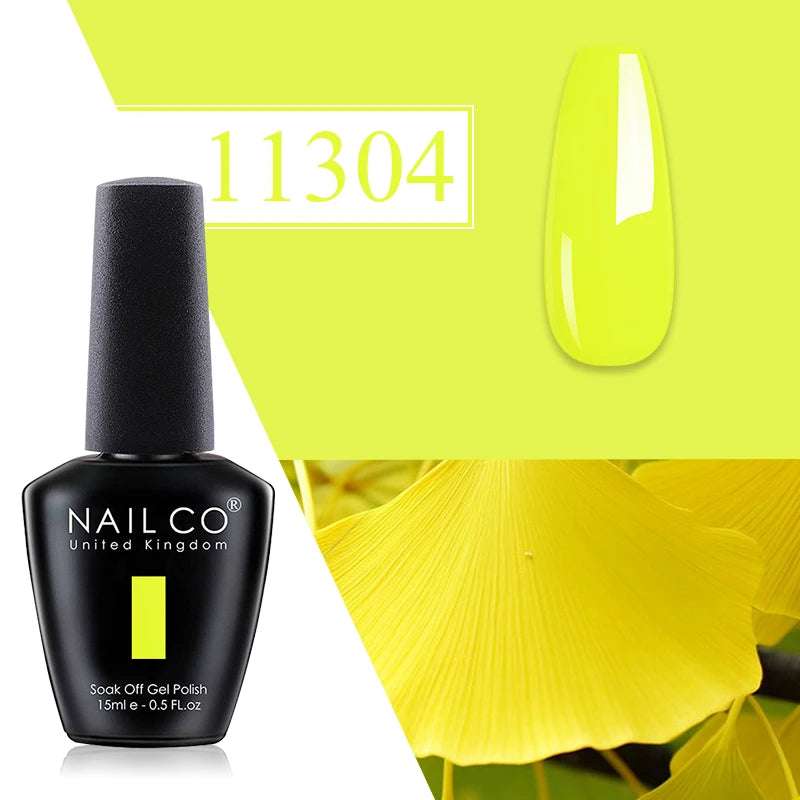 NAILCO Red Gel Nail Polish Wine Purple Semi Permanent Soak Off UV Qme