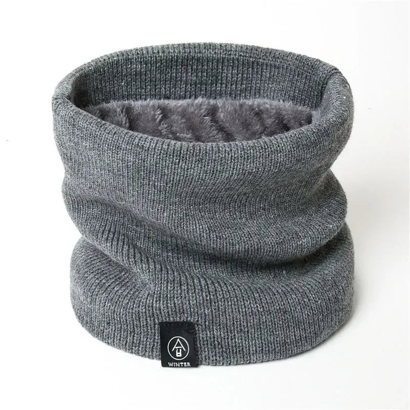 Fashion Knitted Scarf Solid Cashmer Like Winter Snood Scarves Lady Qme gray