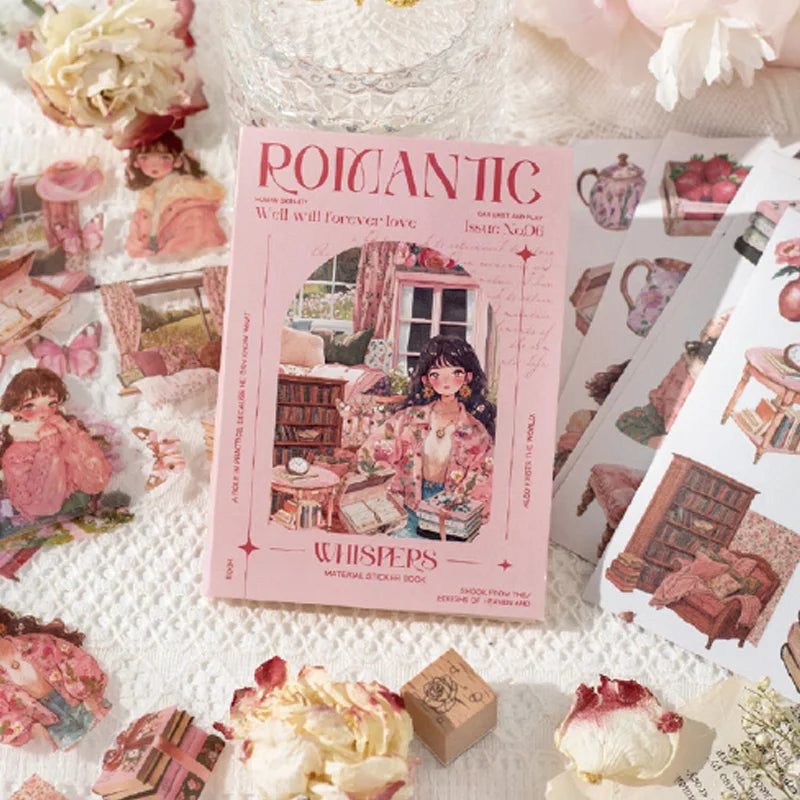 Romantic Couple Sticker Pack 10 Sheets/Bag Scrapbook Stationery DIY Journal Phone Case Notebook Decoration Qme