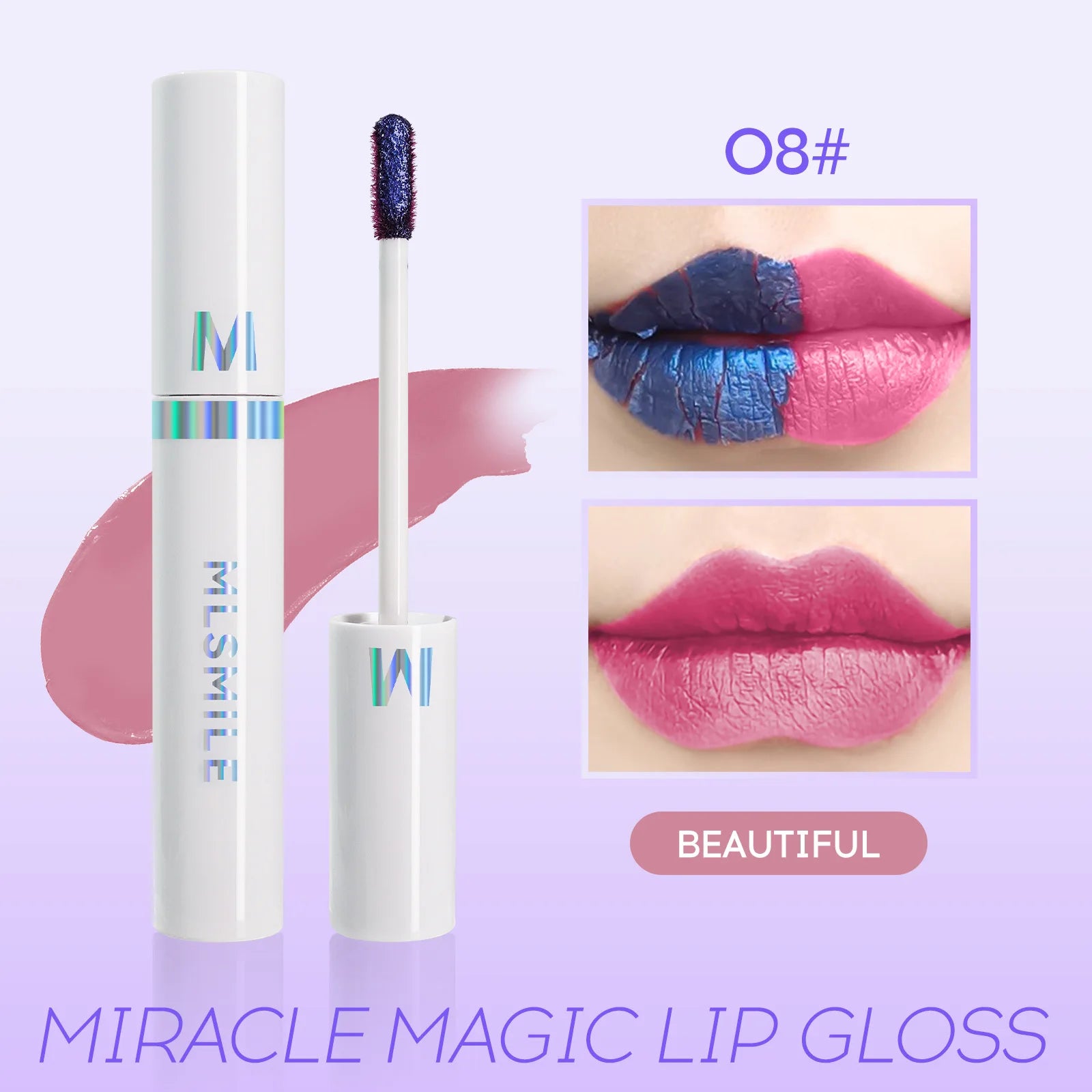 Cracking Lip Stain Wipe Off Pink Lip Tint Transfer Proof Lasting Non-stick Cup Peel Off Metallic Lip Mask Waterproof Cosmetics Qme 08