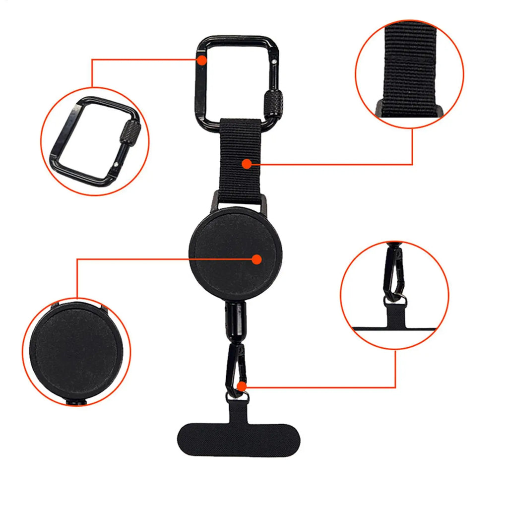 Cellphone Lanyard Strap Smartphone Safety Tether With Belt Clip, Cellphone Lanyard For Travel, Retractable Anti-Theft PhoneHolde Qme