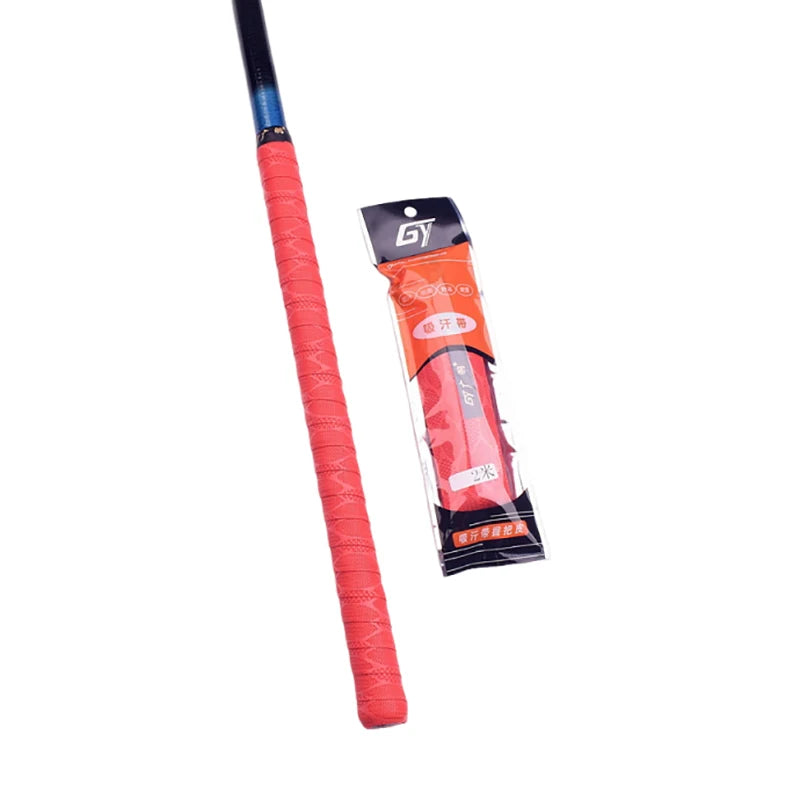 2M Anti-slip Sport Fishing Rods Over Grip Sweat Band Griffband Tennis Qme Red