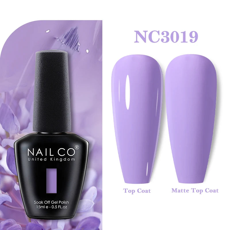 NAILCO Rubber Base Gel Polish Milky Pink Jelly White Beige 6Colors
