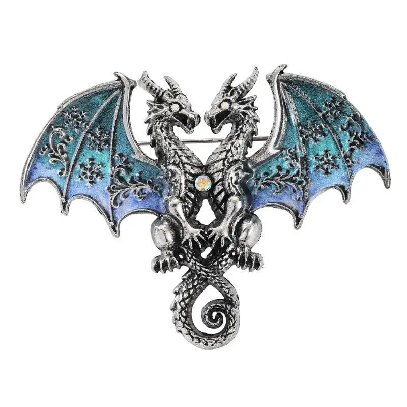 Unisex Beautiful 5-color Animal Party Office Brooch Pins Gifts Metal Dragon Brooches For Women Qme style 7