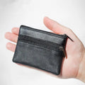 Women Men Coin Purse Small Bag Wallet Change Purses Zipper Money Bags Qme Black