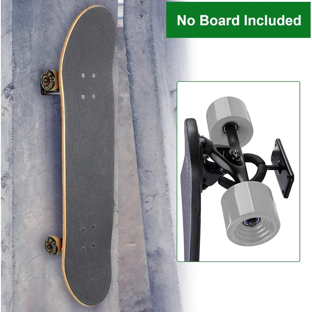 Skateboard Wall Hanger, Bracket, Suitable for Skateboard Guitar Long Board Skiboard and Display Stand, Equipped with Screws Qme