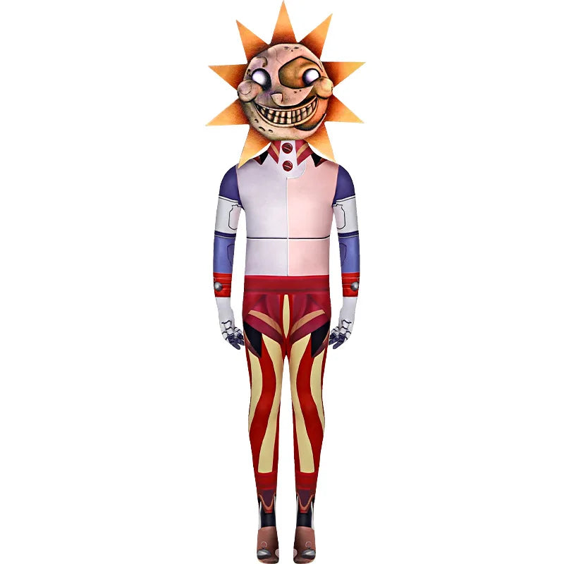 Sundrop Moondrop Costume Cartoon Sun Moon Clown Puppets Cosplay Outfits Halloween Christmas Party Costume Qme Style2 110cm
