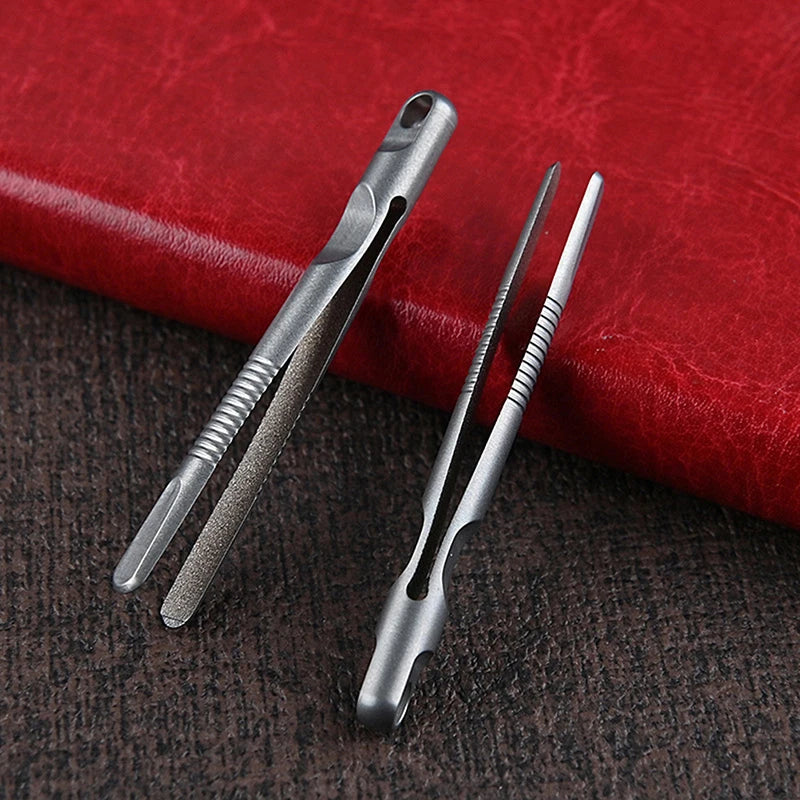 Mini Titanium Tweezers Small TC4 Alloy Clip Portable Nipper EDC Qme